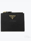 Small Saffiano Half Wallet Black - PRADA - BALAAN 2