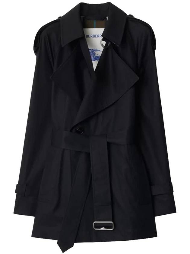 Gabardine Trench  Coat Black - BURBERRY - BALAAN 2