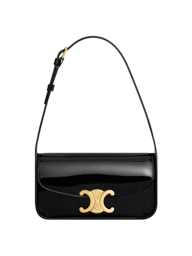 Terence Triomphe Calfskin Shoulder Bag Black - CELINE - BALAAN 1