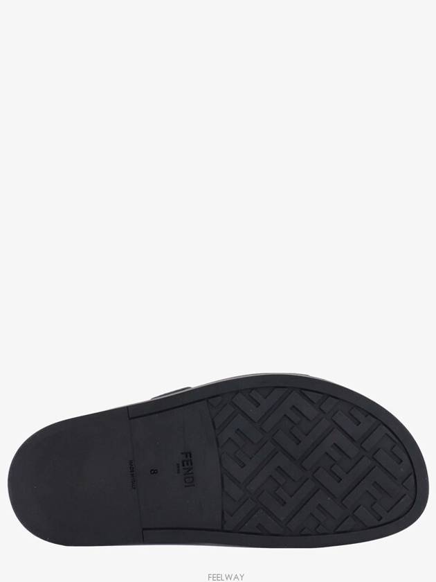 Men's Peel Jacquard Fabric Sandals Black - FENDI - BALAAN 5