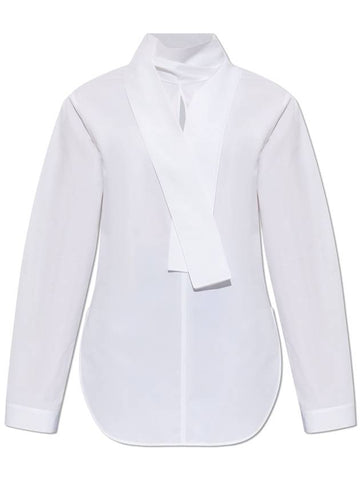 Alaïa Tie-detail Shirt, Women's, White - ALAIA - BALAAN 1