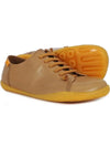 Peu Leather Low Top Sneakers Brown - CAMPER - BALAAN 3