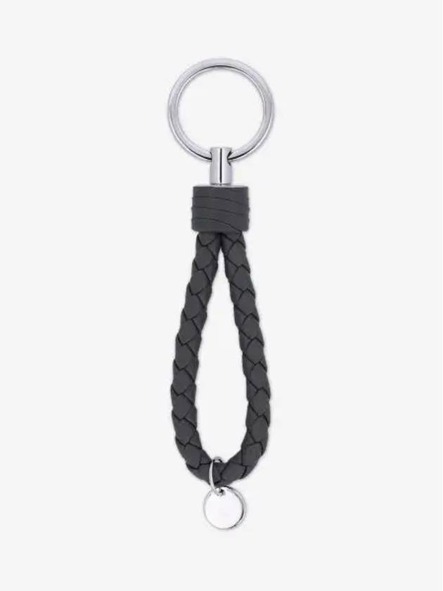 Intrecciato Leather Key Holder Grey - BOTTEGA VENETA - BALAAN 2