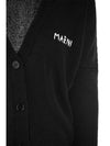 Logo Cotton Cardigan Black - MARNI - BALAAN 5