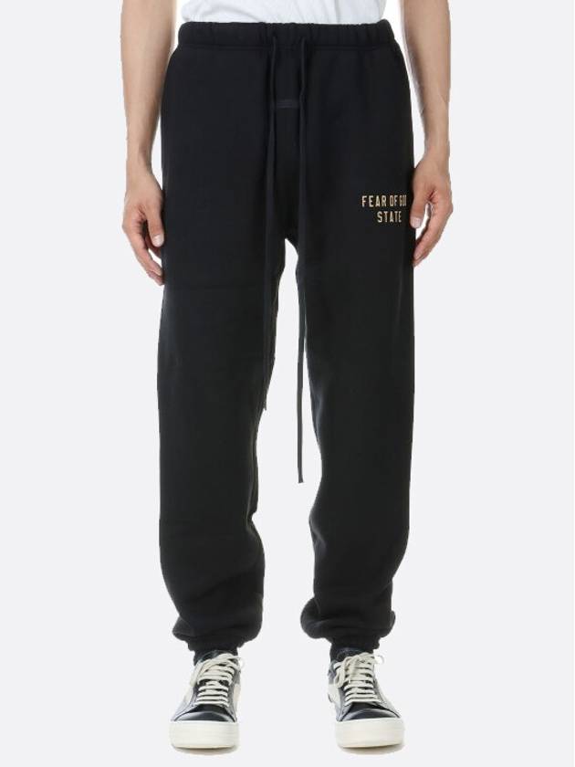 Essential Fear of God Fleece State Sweatpants Black 130BT242020F - FEAR OF GOD ESSENTIALS - BALAAN 4