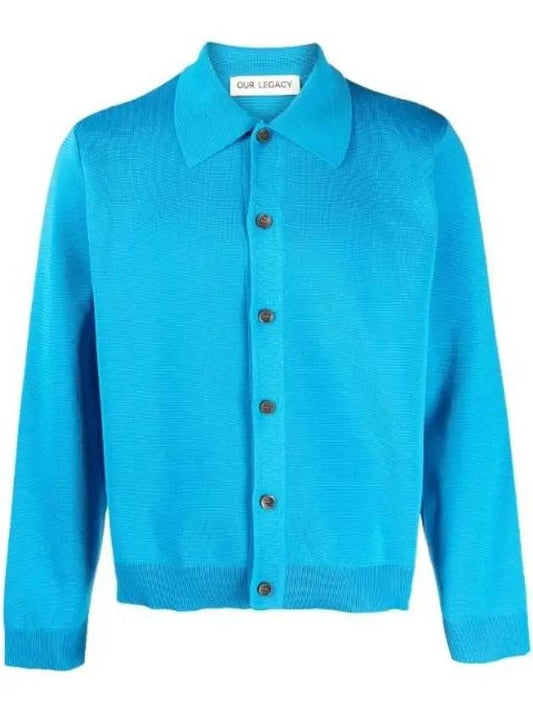 Evening Polo Knit Cardigan Blue - OUR LEGACY - BALAAN 1