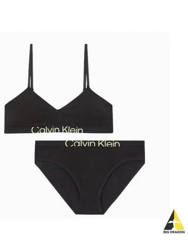 UNDERWEAR Women s Future Shift Cotton AF Hook Eye Bralette Set Black - CALVIN KLEIN - BALAAN 1