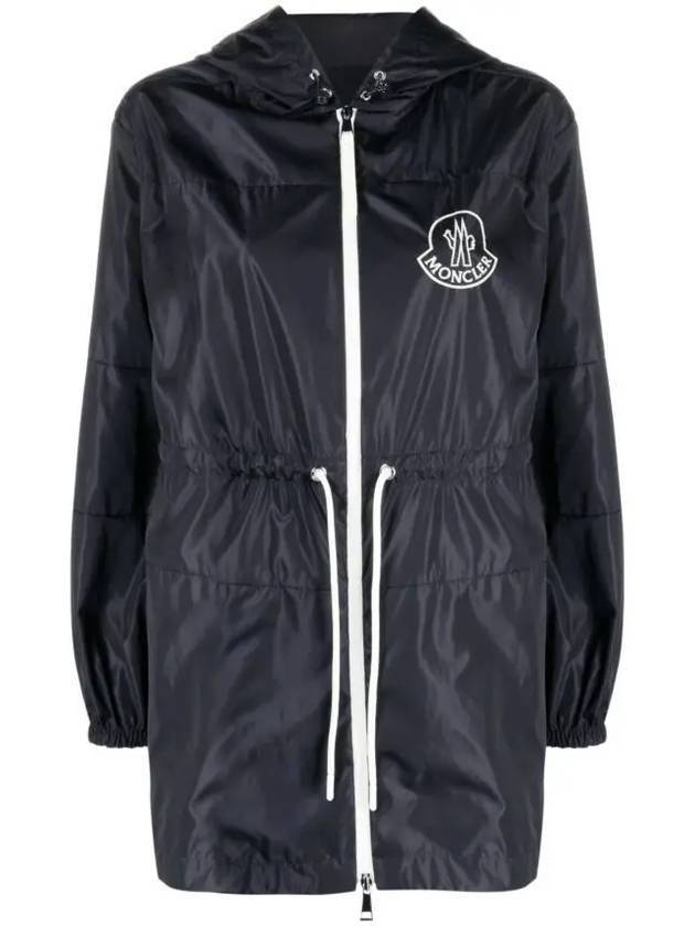 Women's Veirade Hooded Parka Navy - MONCLER - BALAAN 1