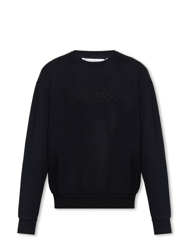 Embroidered Logo Sweatshirt Black - JW ANDERSON - BALAAN 1