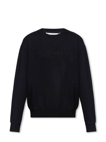 Embroidered Logo Sweatshirt Black - JW ANDERSON - BALAAN 1