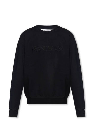 Embroidered Logo Sweatshirt Black - JW ANDERSON - BALAAN 1