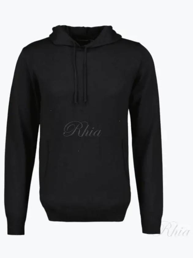 Laurie Merino Wool Hooded Knit Top Black - J.LINDEBERG - BALAAN 2