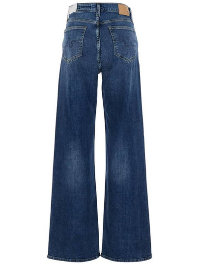 Blue Jeans With Belt Loops And Logo Patch On The Rear In Denim Woman - AG JEANS - BALAAN 2