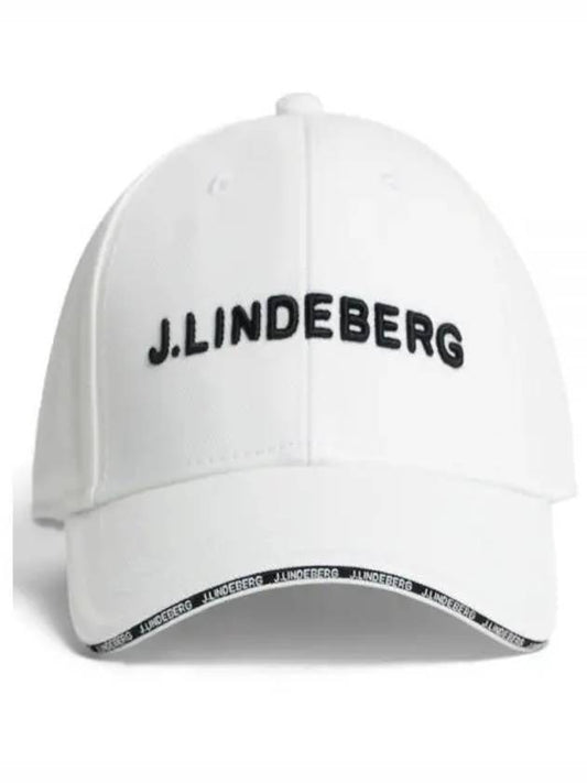 Henrik Logo Embroidered Ball Cap White - J.LINDEBERG - BALAAN 2