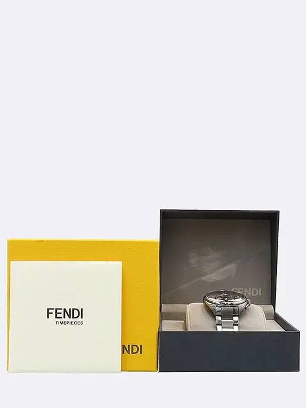 F215716400 Momento Bucks Gray Metal Chronograph Men s Watch - FENDI - BALAAN 5