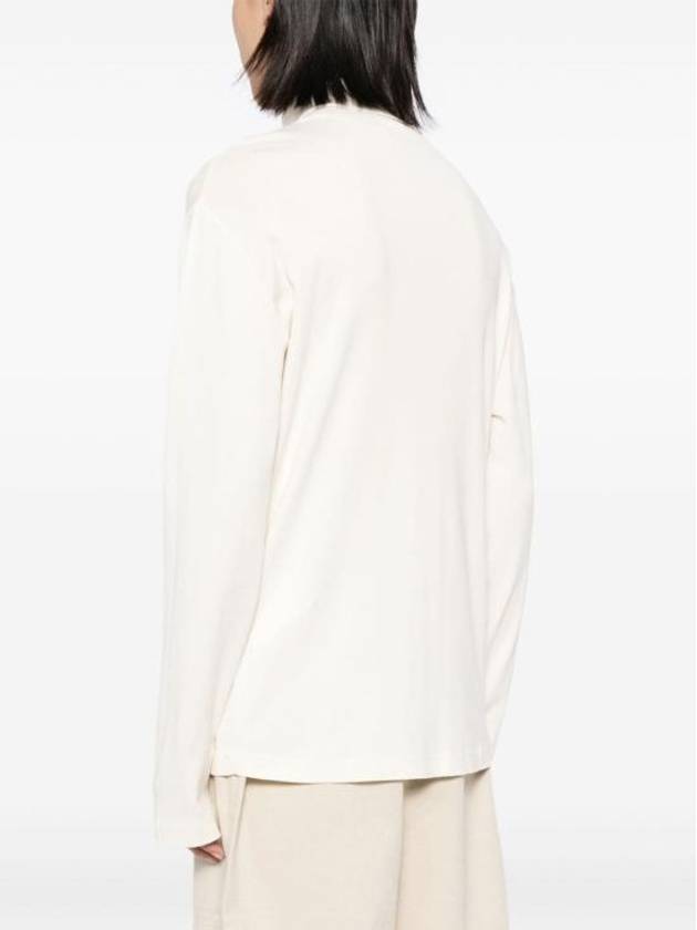 Cotton Long Sleeve Turtleneck Cream - LEMAIRE - BALAAN 5