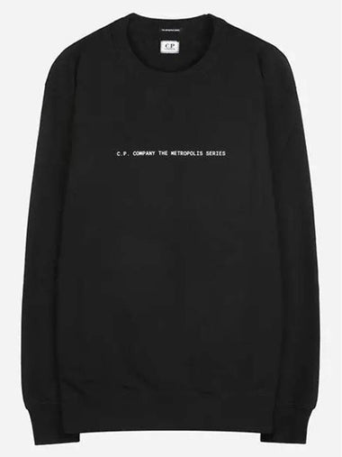 24SS 16CLSS040A 006452W 999 Graphic Printing Sweatshirt Black 998282 - CP COMPANY - BALAAN 1