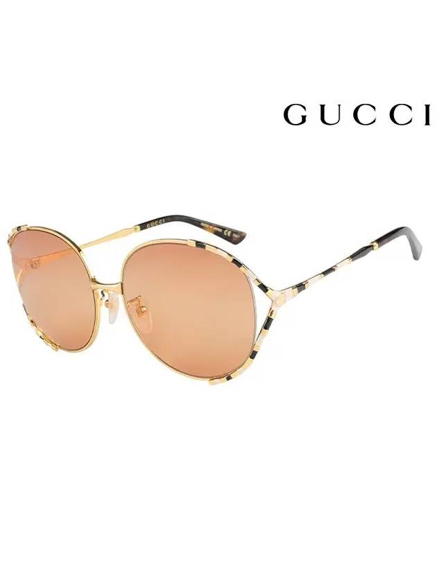 Eyewear Gradient Round Sunglasses Gold - GUCCI - BALAAN 3