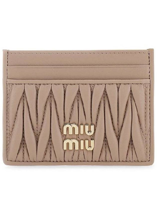 Materasse Nappa Leather Card Wallet Sand Beige - MIU MIU - BALAAN 2