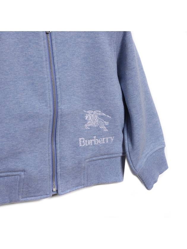 Kids Embroidered Logo Hooded Zip-Up Jacket Light Blue - BURBERRY - BALAAN 7