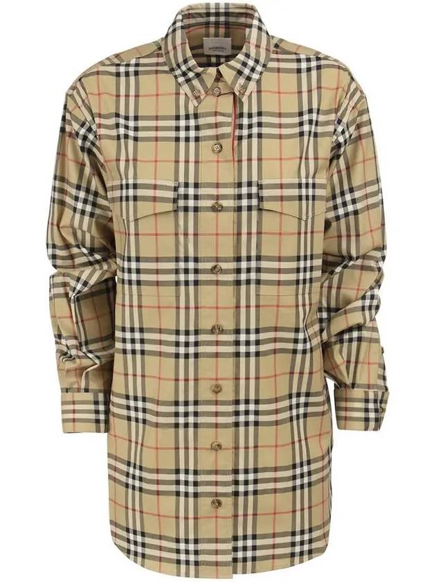 Vintage Check Overfit Shirt Beige - BURBERRY - BALAAN 3