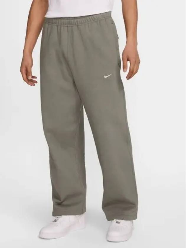 Men Solo Swoosh Open Hem Fleece Pants 320 - NIKE - BALAAN 1