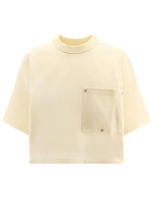 Crew Neck Pocket Short Sleeve T-Shirt Yellow - BOTTEGA VENETA - BALAAN 2