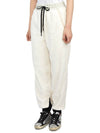 Grenoble Dadynamic Shearling Track Pants Ivory - MONCLER - BALAAN.