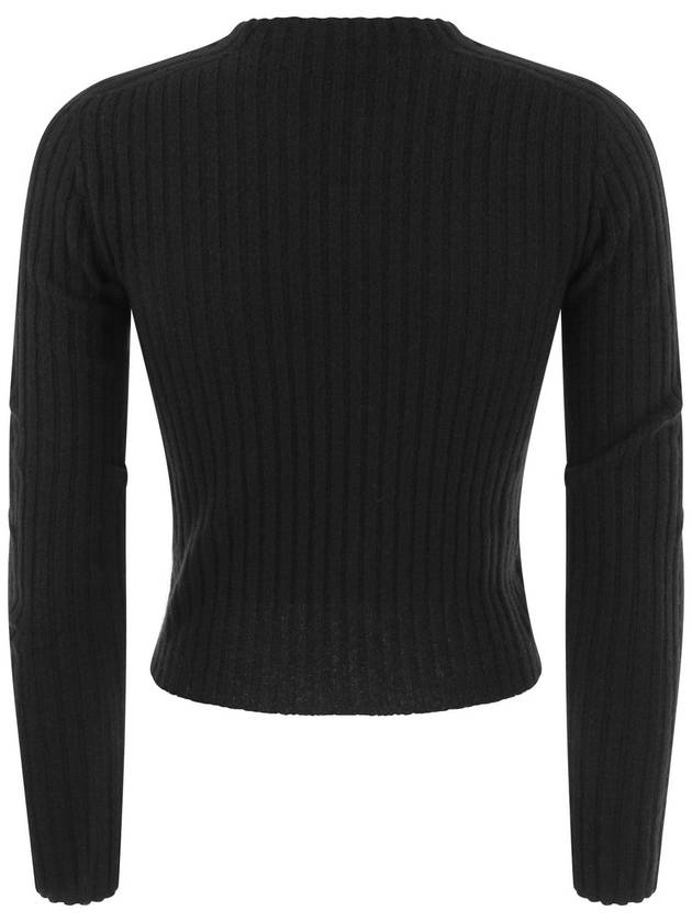 LULU - Ribbed cropped cashmere knitwear - VANISE - BALAAN 2