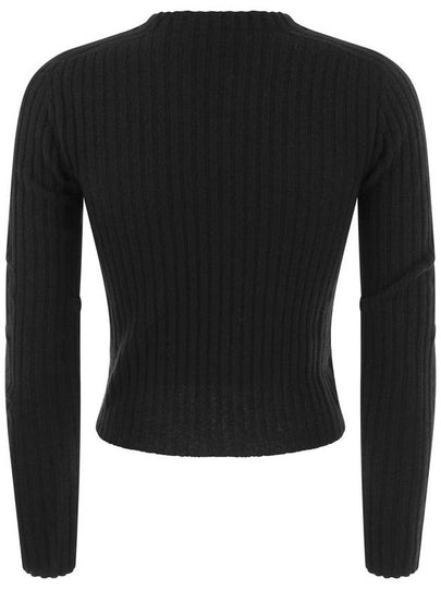 LULU - Ribbed cropped cashmere knitwear - VANISE - BALAAN 2