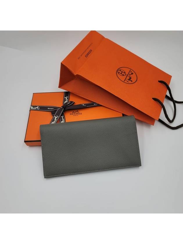 Citizen Twill Long Wallet Grey - HERMES - BALAAN 3