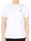 Organic Cotton Short Sleeve T-Shirt White - STONE ISLAND - BALAAN 3