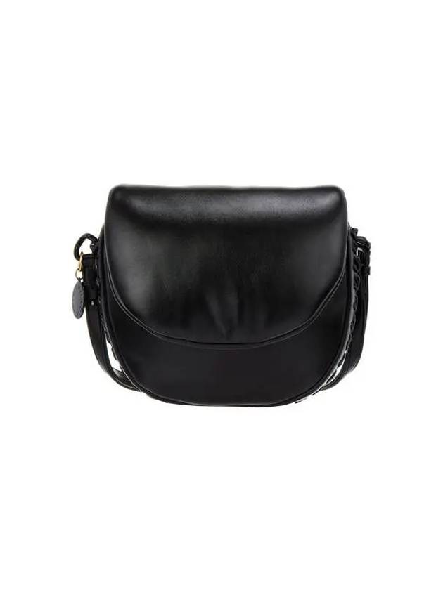 STELLA McCARTNEY Frayme padded medium flap shoulder bag black - STELLA MCCARTNEY - BALAAN 1