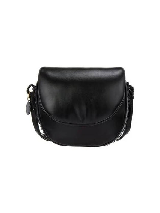 Frayme padded medium flap shoulder bag black - STELLA MCCARTNEY - BALAAN 1