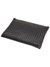 Intrecciato Document Leather Clutch Bag Dark Brown - BOTTEGA VENETA - BALAAN 2