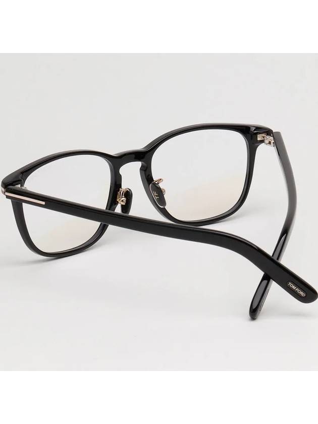 Eyewear Blue Light Blocking Thin Square Horn-Rimmed Eyeglasses Black - TOM FORD - BALAAN 5