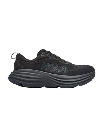 Women's Bondi 8 Wide Low Top Sneakers Black - HOKA ONE ONE - BALAAN 1