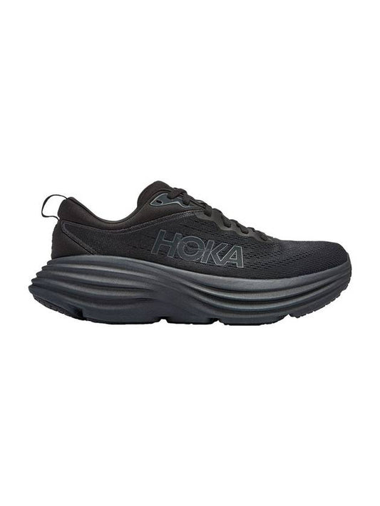 One One Women's Bondi 8 Wide Low Top Sneakers Black - HOKA ONE ONE - BALAAN 1