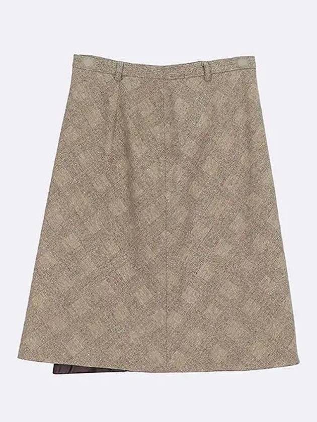 AEF91001 Beige color herringbone women s skirt 46size - AIGNER - BALAAN 2