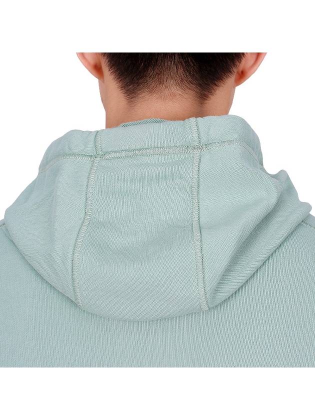 Logo Patch Drawstring Hoodie Green - STONE ISLAND - BALAAN 9