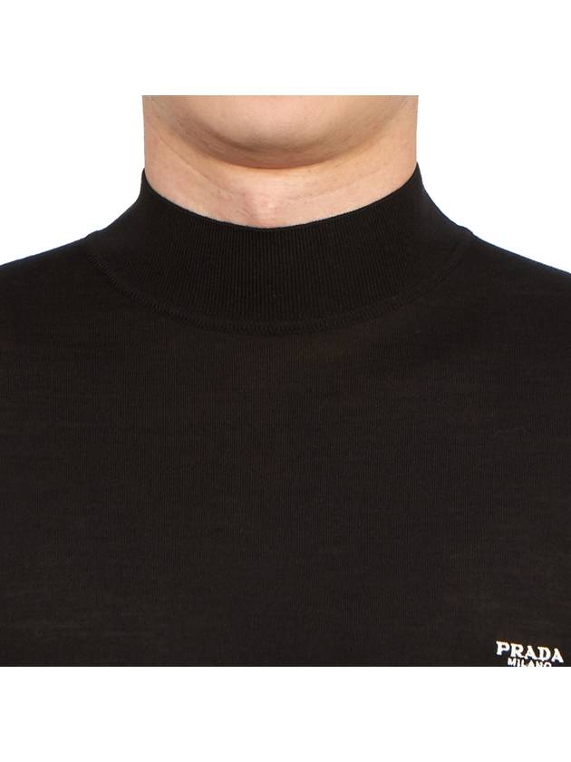 Superfine Wool Knit Top Black - PRADA - BALAAN 7