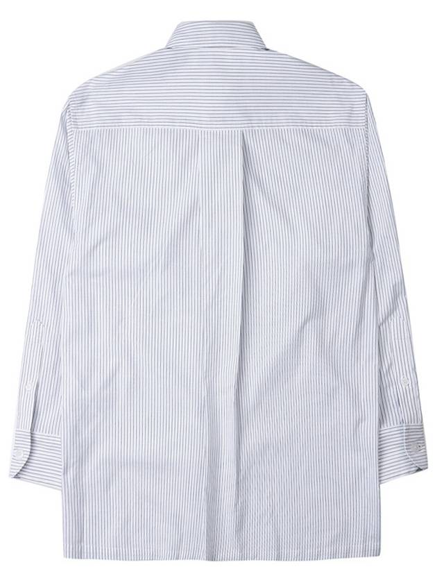 Boke Flower Crest Oversized Striped Cotton Shirt Blue - KENZO - BALAAN 3