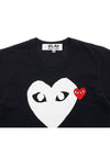 Women's Big Heart Logo T-Shirt AZ P1T115 051 BLACK - COMME DES GARCONS - BALAAN 3