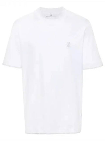 Chest logo cotton short sleeve T shirt - BRUNELLO CUCINELLI - BALAAN 1