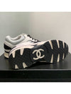 Men s Cruise Sneakers Calfskin Suede White Black - CHANEL - BALAAN 7