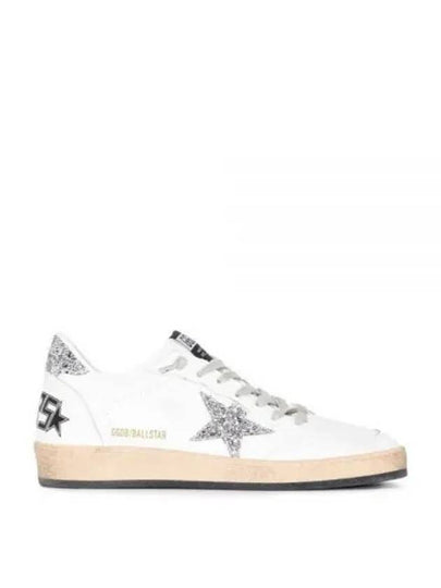 Ball Star Heel Tab Low Sneakers White Silver - GOLDEN GOOSE - BALAAN 2