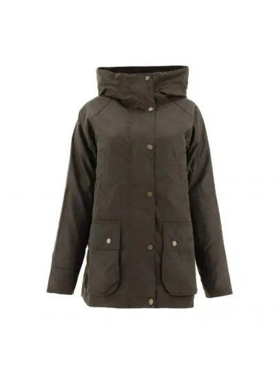 Arley Wax Hooded Jacket Khaki - BARBOUR - BALAAN 2