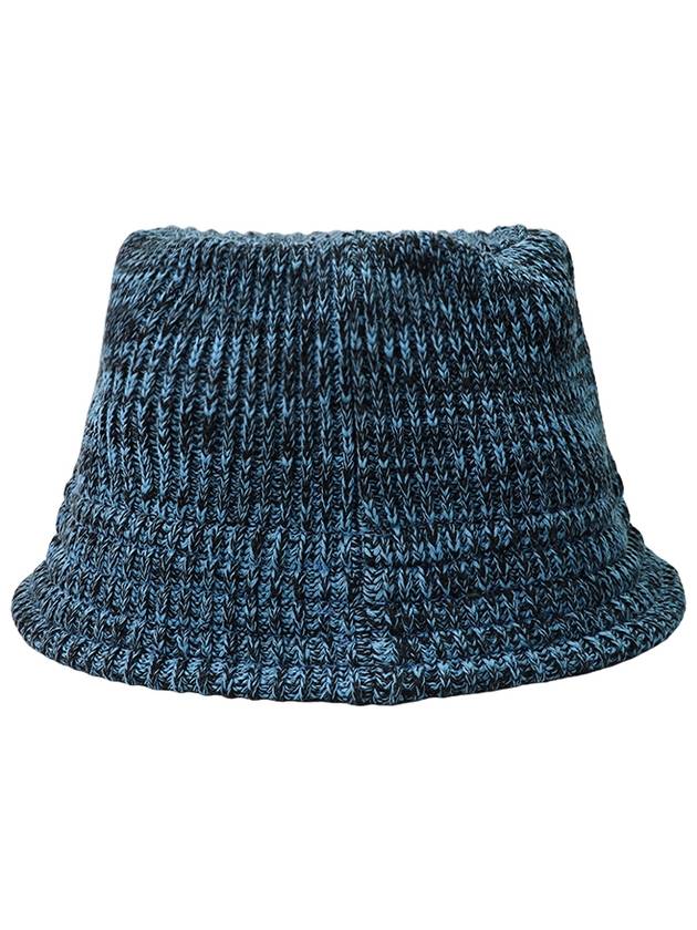 Embroidered Logo Marl Knit Bucket Hat Blue - STUSSY - BALAAN 3