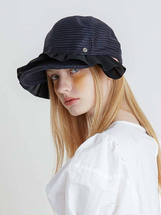 Pleats Cap Navy - BROWN HAT - BALAAN 2