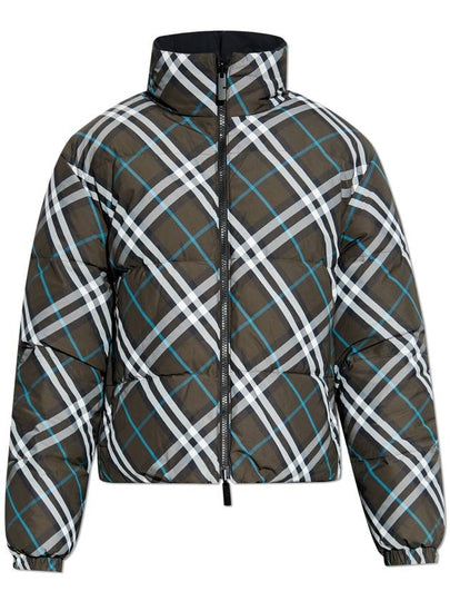 Check Reversible Down Padding Green - BURBERRY - BALAAN 2